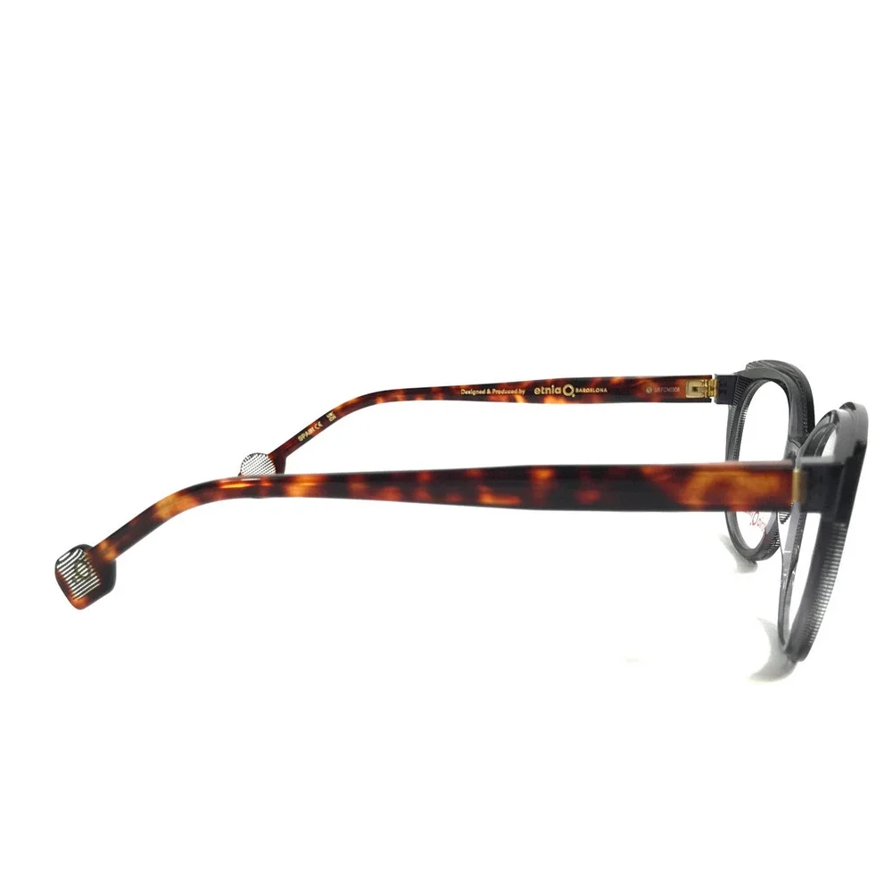 Etnia Barcelona Eyeglasses Frames TAT BKHV Black Havana Brown Cat Eye 51-17-140